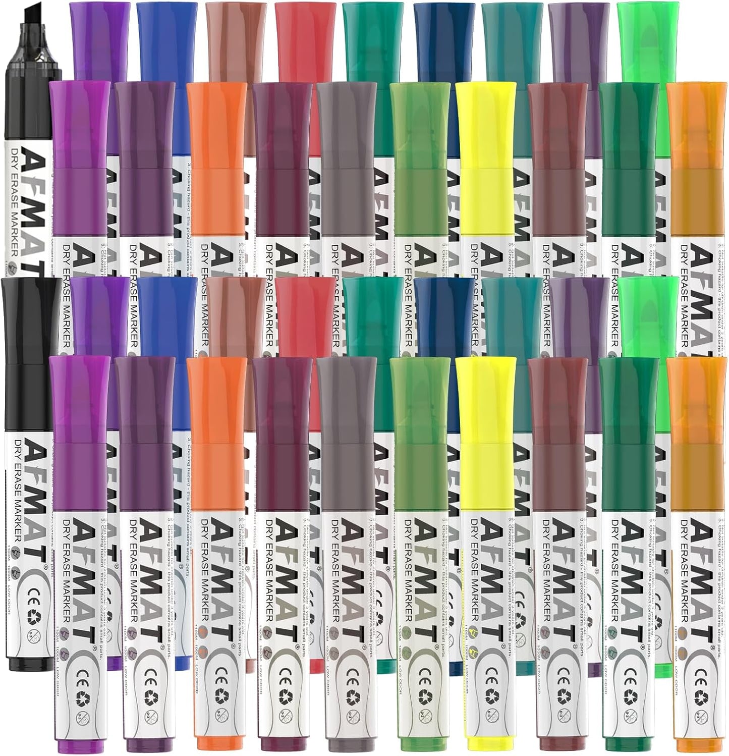 AFMAT 40 Chisel Tip Whiteboard Markers,20 Color DB14X1