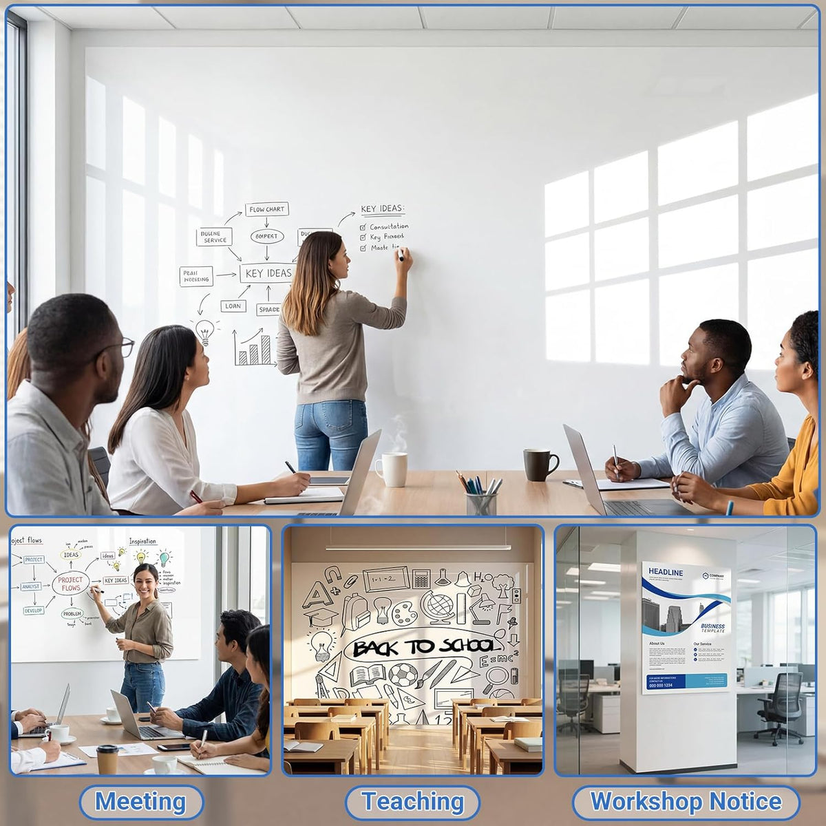 AFMAT White Board Dry Erase Paper, 72