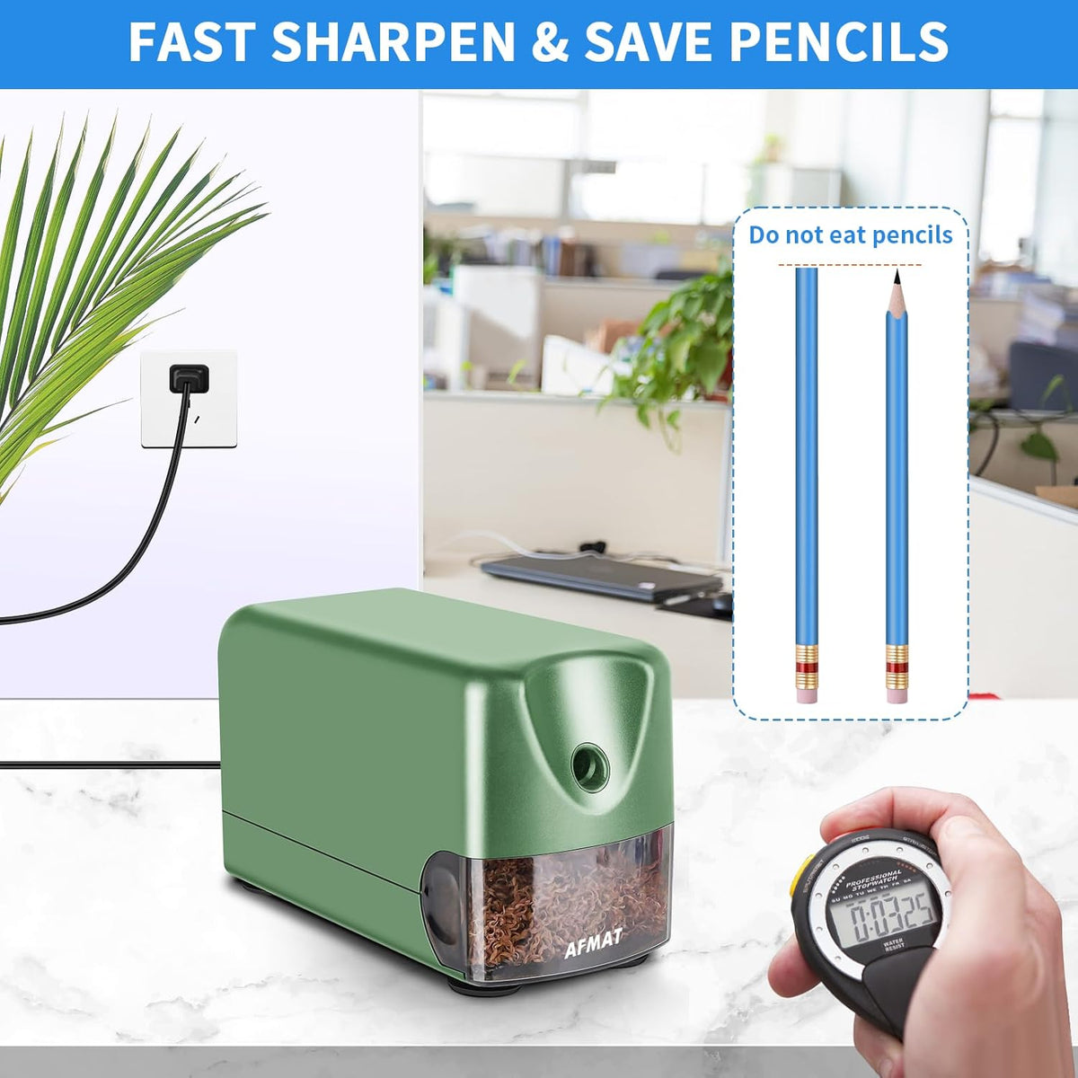 💝Teachers' Favorite Classroom Essentials💝Heavy Duty Electric Pencil Sharpener for Classroom, for 6-11mm No.2/Colored Pencils, Auto Stop, Sharp Point, Save Pencils, Teachers Must Haves,PSX3GN