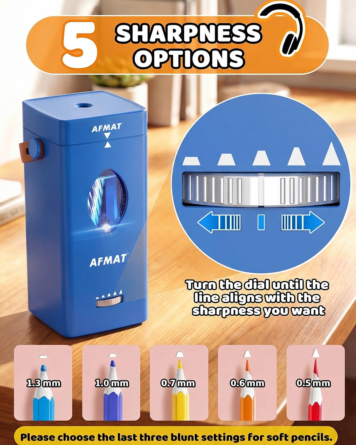 ✅Newest Model With Best Features✅Newly Upgraded Fully Automatic Rechargeable Electric Pencil Sharpener for 6-12mm No.2/Jumbo Pencils, 3X Longer Cutter Life, PSC7BS