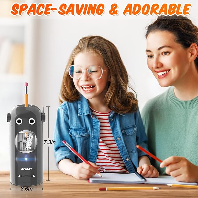 🎁Best Back to School Teacher Gift🎁 Fully Automatic Robot Electric Pencil Sharpener for Colored Pencils 7-11.5mm,PSX5GYRB