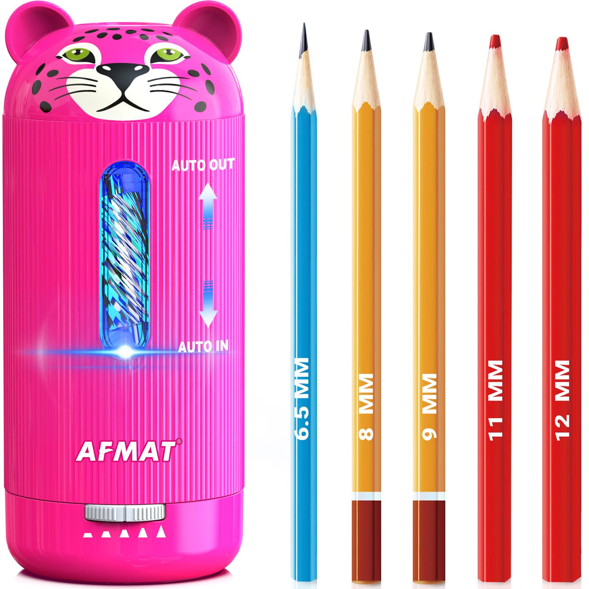 ✅Newest Model Best Features✅ AFMAT PSY1 Electric Pencil Sharpener, Fully Automatic, for 6.5-12mm Pencils,PSY1RR