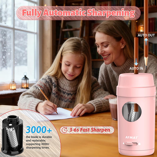 Fully Automatic Rechargeable Pencil Sharpener for φ7-8mm No.2/Colored Pencils,PSX8PK