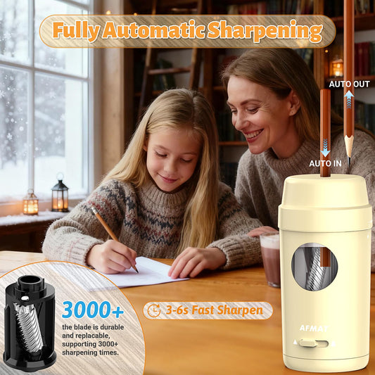 Fully Automatic Rechargeable Pencil Sharpener for φ7-8mm No.2/Colored Pencils,PSX8GD