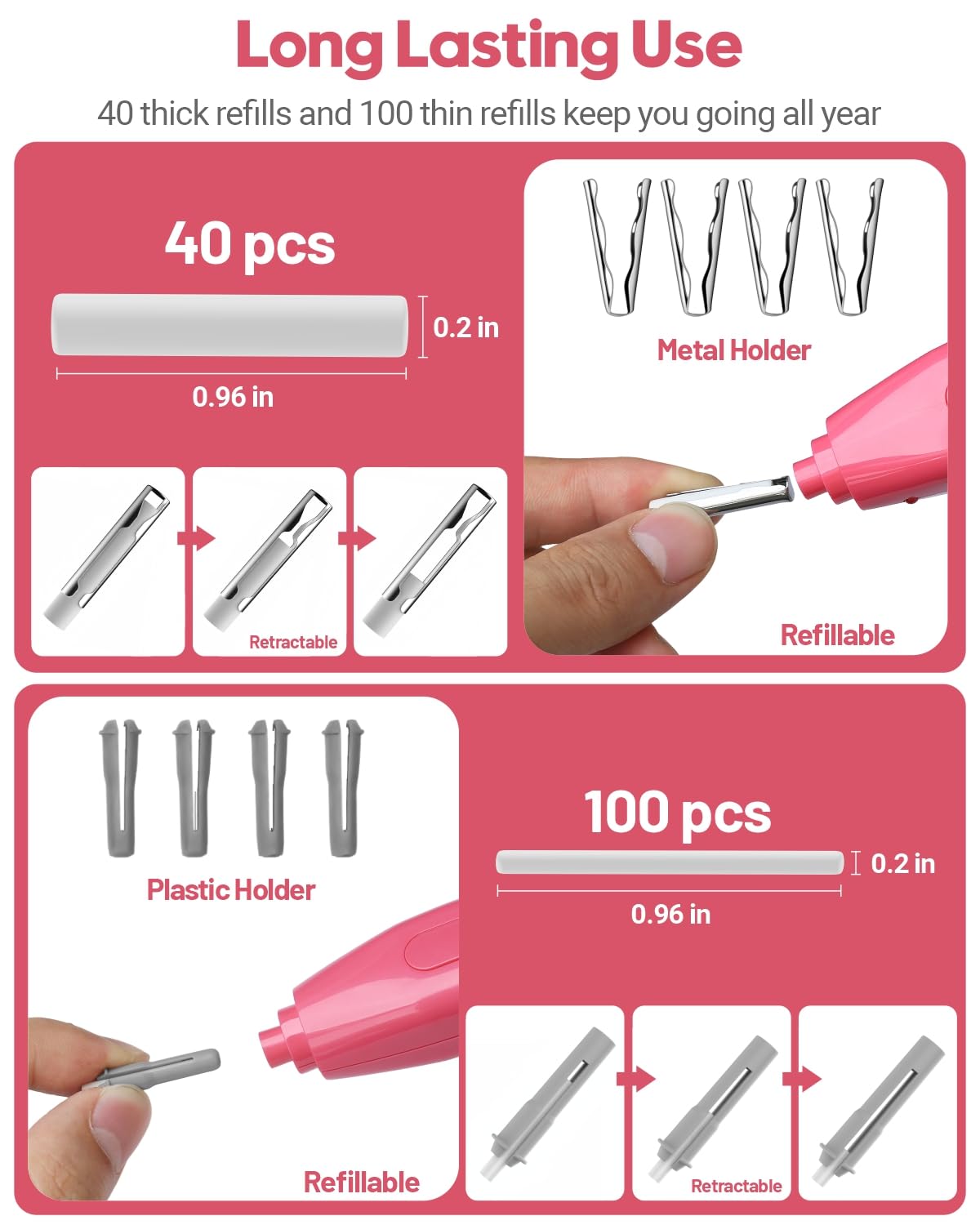 AFMAT Electric Eraser, with 140 Eraser Refills, Rechargeable Pencil Erasers for Artists, Electric Erasers for Drafting, Drawing, Painting, Sketching, Architectural Plans, Detailer Tool EE25RD