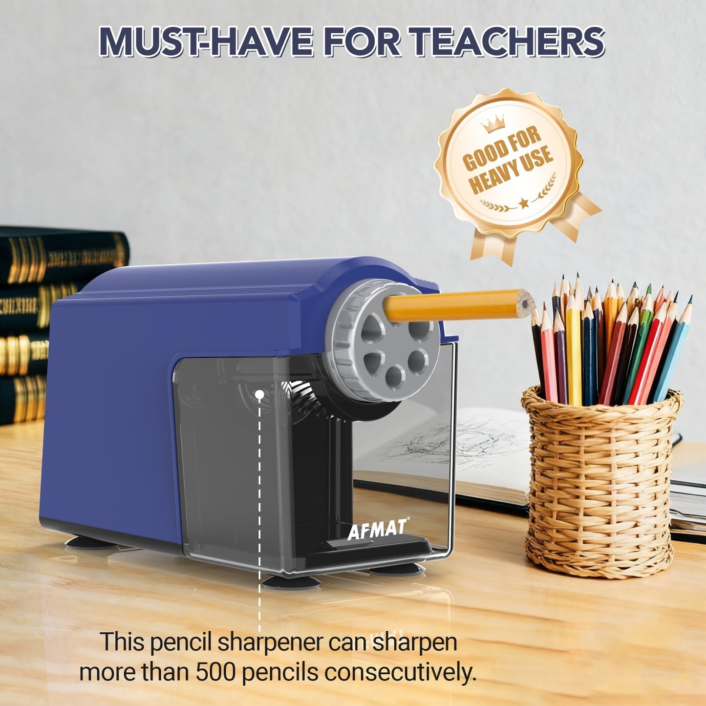 Rechargeable Classroom Electric Pencil Sharpener,PSD4BL