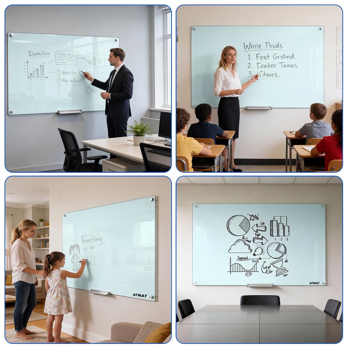 AFAMT Magnetic Dry Erase Board, 40