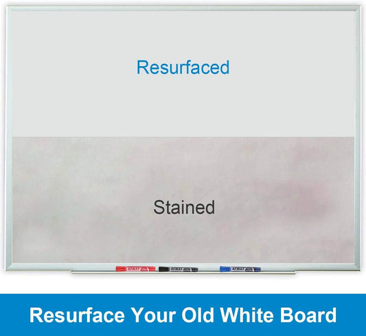 AFMAT D02 Dry Erase Whiteboard Paper, Large White Board Stickers for Wall, 6x4ft Dry Erase Paper Roll with Adhesive Backing, Perfect Replacement for White Board, No Ghost After 60 Days, 6 Much Better Markers