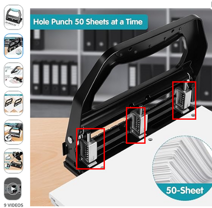 AFMAT Replacement Punch for AFMAT HP18 Heavy Duty 3 Hole Punch