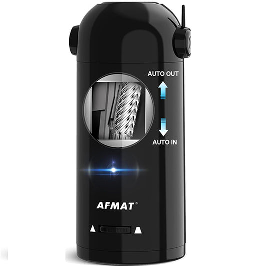 AFMAT PSX5 Fully Automatic Electric Pencil Sharpener for Classroom, 7-11.5mm Colored/Jumbo Pencils, Auto in & Out, Rechargeable Hands-Free Sharpener for Home Office