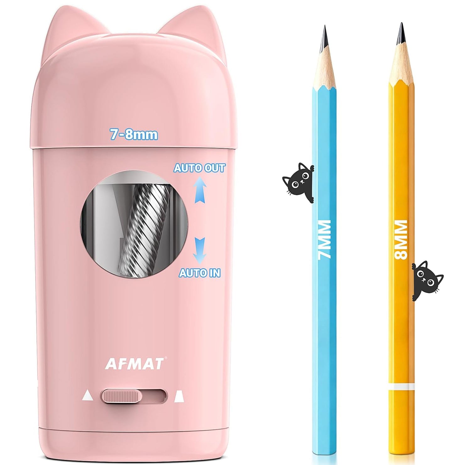 Fully Automatic Rechargeable Electric Pencil Sharpener for φ7-8mm No.2/Colored Pencils,PSX9PK
