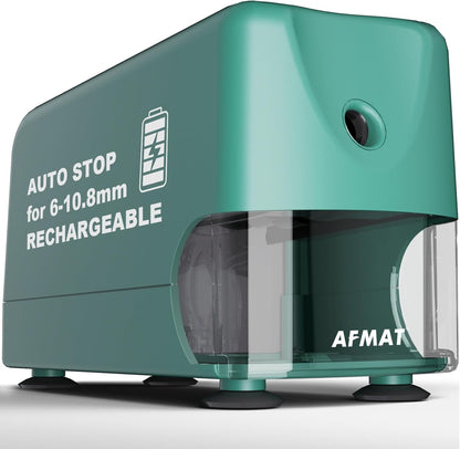 Disponibile in Italia：AFMAT PSD3 AFMAT Temperamatite elettrico ad alte prestazioni, auto-stop ricaricabile con contenitore per penne da 6 a 11 mm, punta rapida in 2 secondi, 10.000 punte