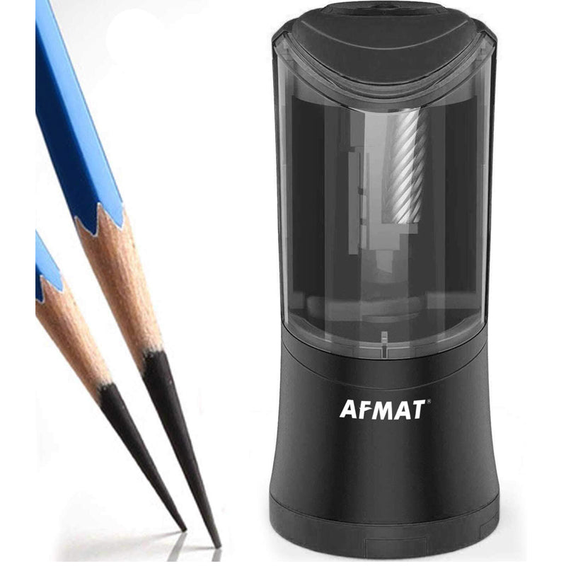 🎨Artists Must Have 🎨Electric Long Point Pencil Sharpener, 2 Holes, Fast Sharpen & Auto Stop, 8-17mm Long Point, Rechargeable Artist Pencil Sharpener for 6-9.6mm Large Pencils, Charcoal/Drawing/Colored Pencils,PS09