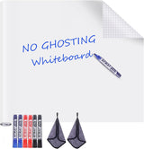 Erhältlich in Großbritannien: AFMAT Whiteboard-Papier für Wände, 183 x 122 cm (72 x 48 Zoll), selbstklebende Whiteboard-Aufkleberrolle zum Trockenlöschen mit 6 Markern für Büro, Klasse und Zuhause, kein Geisterbild nach 60 Tagen (gerastert), Modell: D02 