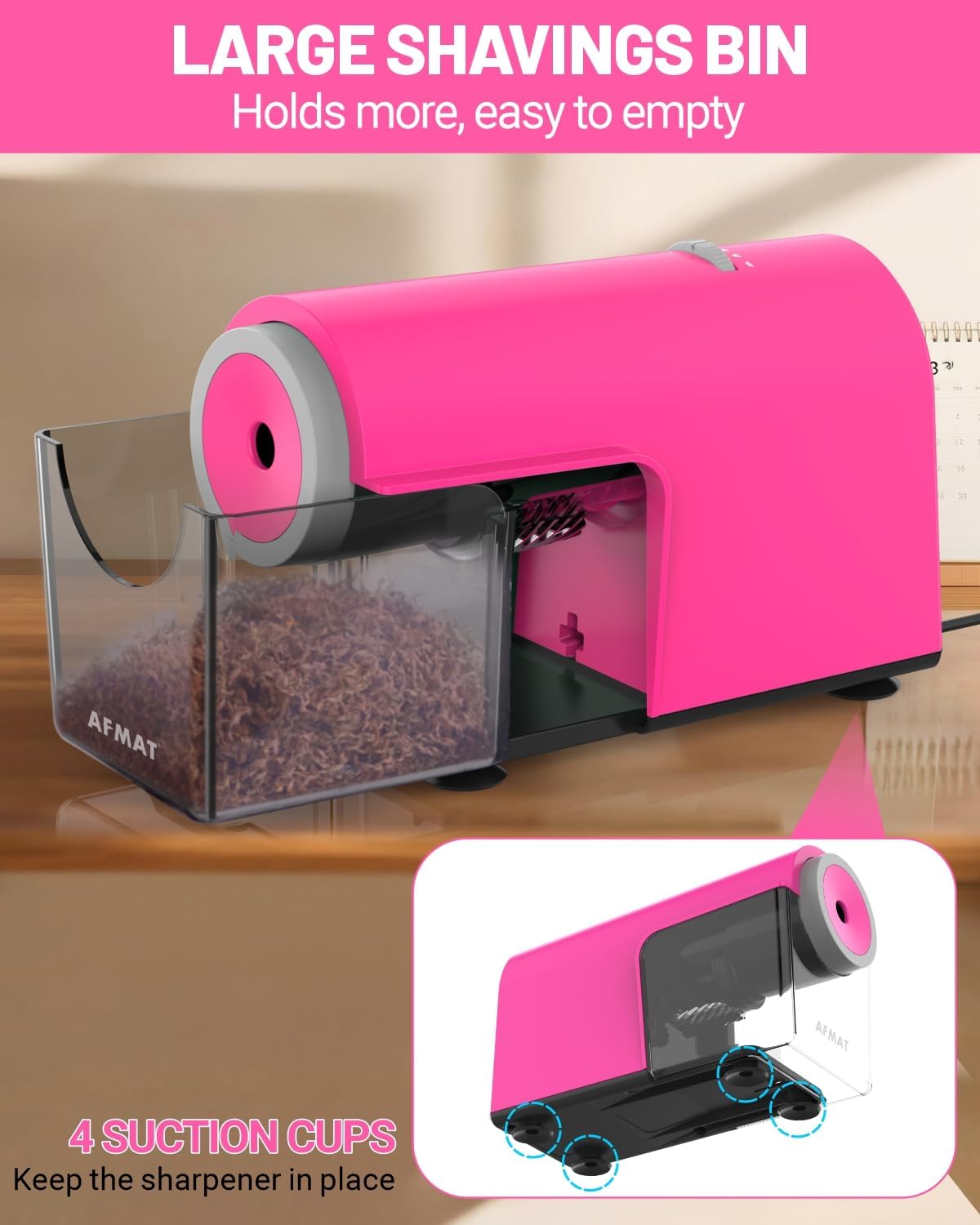 ✅Newest Model With Best Features✅Newly Upgraded Fully Automatic Electric Pencil Sharpener for 6.5-10.5mm No.2/Jumbo/Colored Pencils,3X Longer Cutter Life, PSC5RR