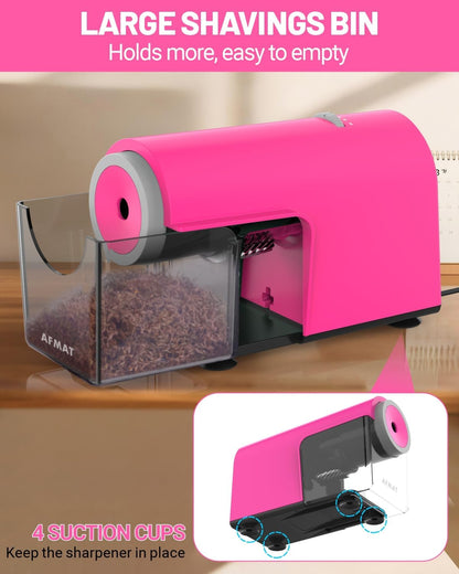 ✅Newest Model With Best Features✅Newly Upgraded Fully Automatic Electric Pencil Sharpener for 6.5-10.5mm No.2/Jumbo/Colored Pencils,3X Longer Cutter Life, PSC5RR