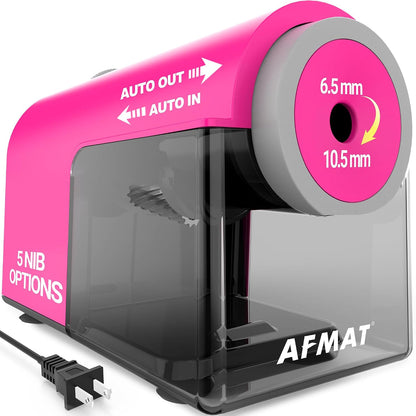 ✅Newest Model With Best Features✅Newly Upgraded Fully Automatic Electric Pencil Sharpener for 6.5-10.5mm No.2/Jumbo/Colored Pencils,3X Longer Cutter Life, PSC5RR