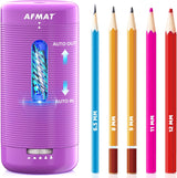 ✅Newest Model With Best Features✅Newly Upgraded Fully Automatic Rechargeable Electric Pencil Sharpener for 6-12mm No.2/Jumbo Pencils, 3X Longer Cutter Life, PSC2PR