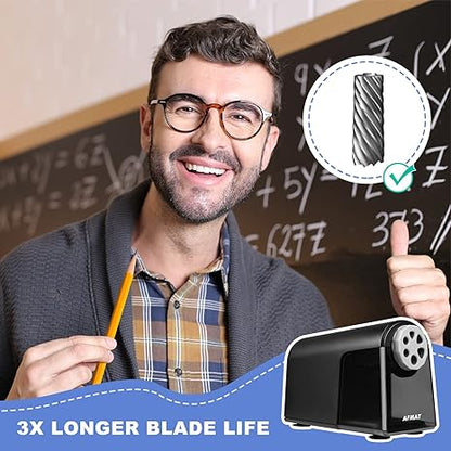 🔵Used-good🔵6 Holes Electric Pencil Sharpener,PSX2BK