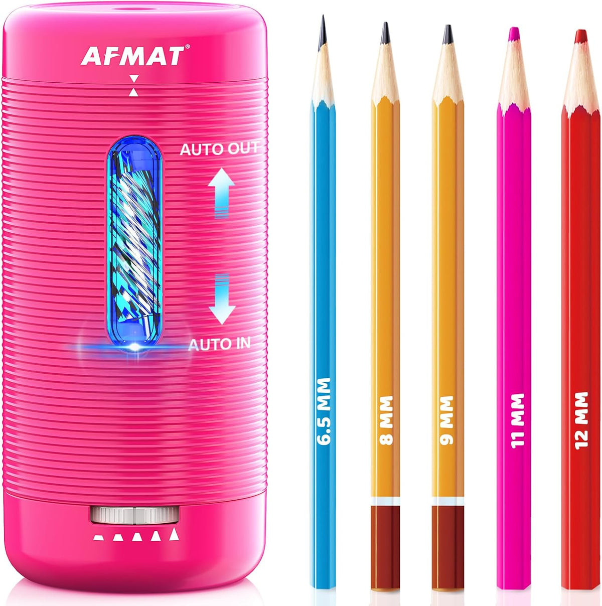 ✅Newest Model With Best Features✅Newly Upgraded Fully Automatic Rechargeable Electric Pencil Sharpener for 6-12mm No.2/Jumbo Pencils, 3X Longer Cutter Life, PSC2RR