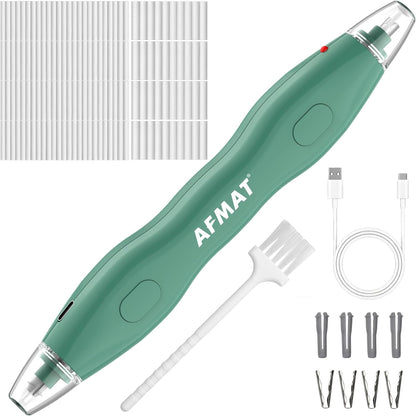 AFMAT Electric Eraser, with 140 Eraser Refills, Rechargeable Pencil Erasers for Artists, Electric Erasers for Drafting, Drawing, Painting, Sketching, Architectural Plans, Detailer Tool EE25GN