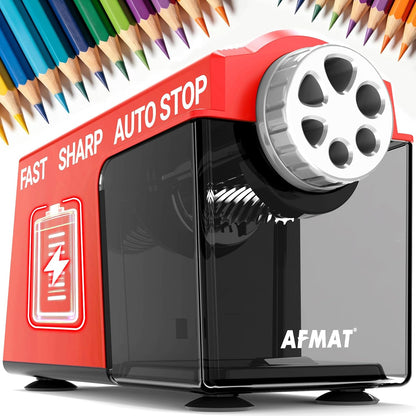 ✏️Best Back-to-School Deals✏️Electric Pencil Sharpener for Classroom, 6 Holes & Cordless & Rechargeable &Heavy Duty, 10K+ Uses, for 6-11mm No.2/Large/Colored Pencils,PSD4RD