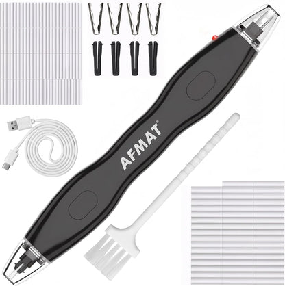 AFMAT Electric Eraser, with 140 Eraser Refills, Rechargeable Pencil Erasers for Artists, Electric Erasers for Drafting, Drawing, Painting, Sketching, Architectural Plans, Detailer Tool EE25(Black)