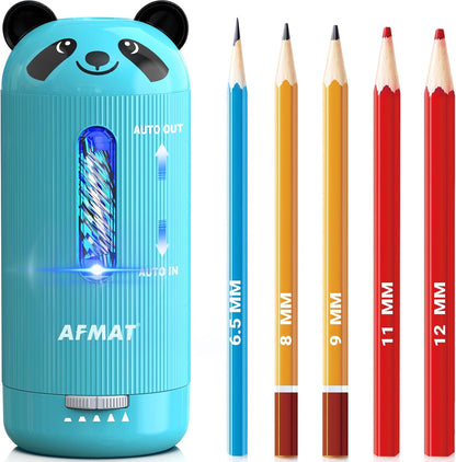 💥New Arrivals🐼Cutest Animal Collection Is Here🐼✅Newest Model With Best Features✅AFMAT Electric Pencil Sharpener, Fully Automatic, for 6.5-12mm Pencils Rechargeable & Cordless,PSY3CY