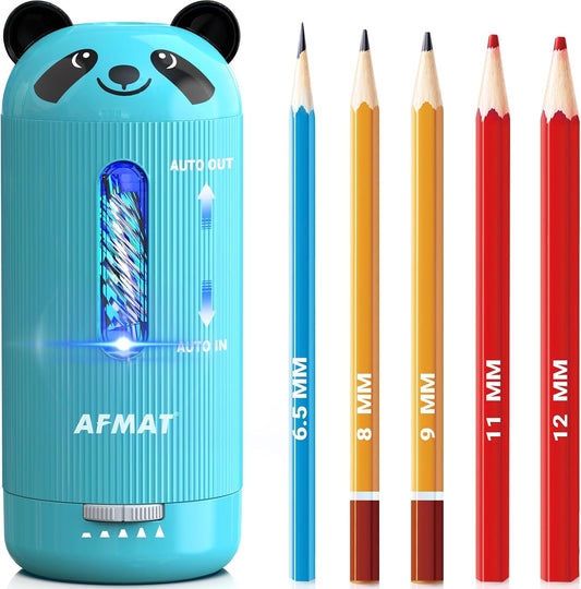 💥New Arrivals🐼Cutest Animal Collection Is Here🐼✅Newest Model With Best Features✅AFMAT Electric Pencil Sharpener, Fully Automatic, for 6.5-12mm Pencils Rechargeable & Cordless,PSY3CY