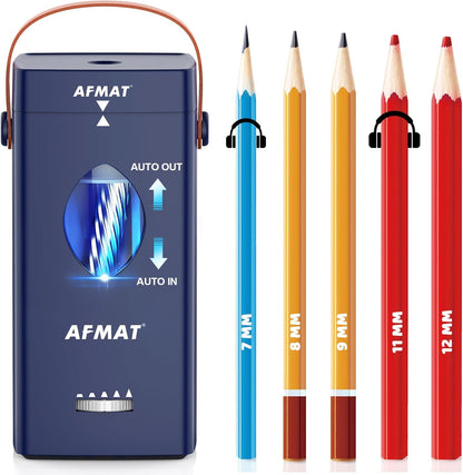 💜Rubybanfit’s Pick💜✅Newest Model With Best Features✅Newly Upgraded Fully Automatic Rechargeable Electric Pencil Sharpener for 6-12mm No.2/Jumbo Pencils, 3X Longer Cutter Life, PSC7PR