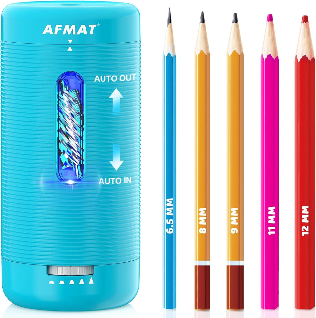 ✅Newest Model With Best Features✅Newly Upgraded Fully Automatic Rechargeable Electric Pencil Sharpener for 6-12mm No.2/Jumbo Pencils, 3X Longer Cutter Life, PSC2CY
