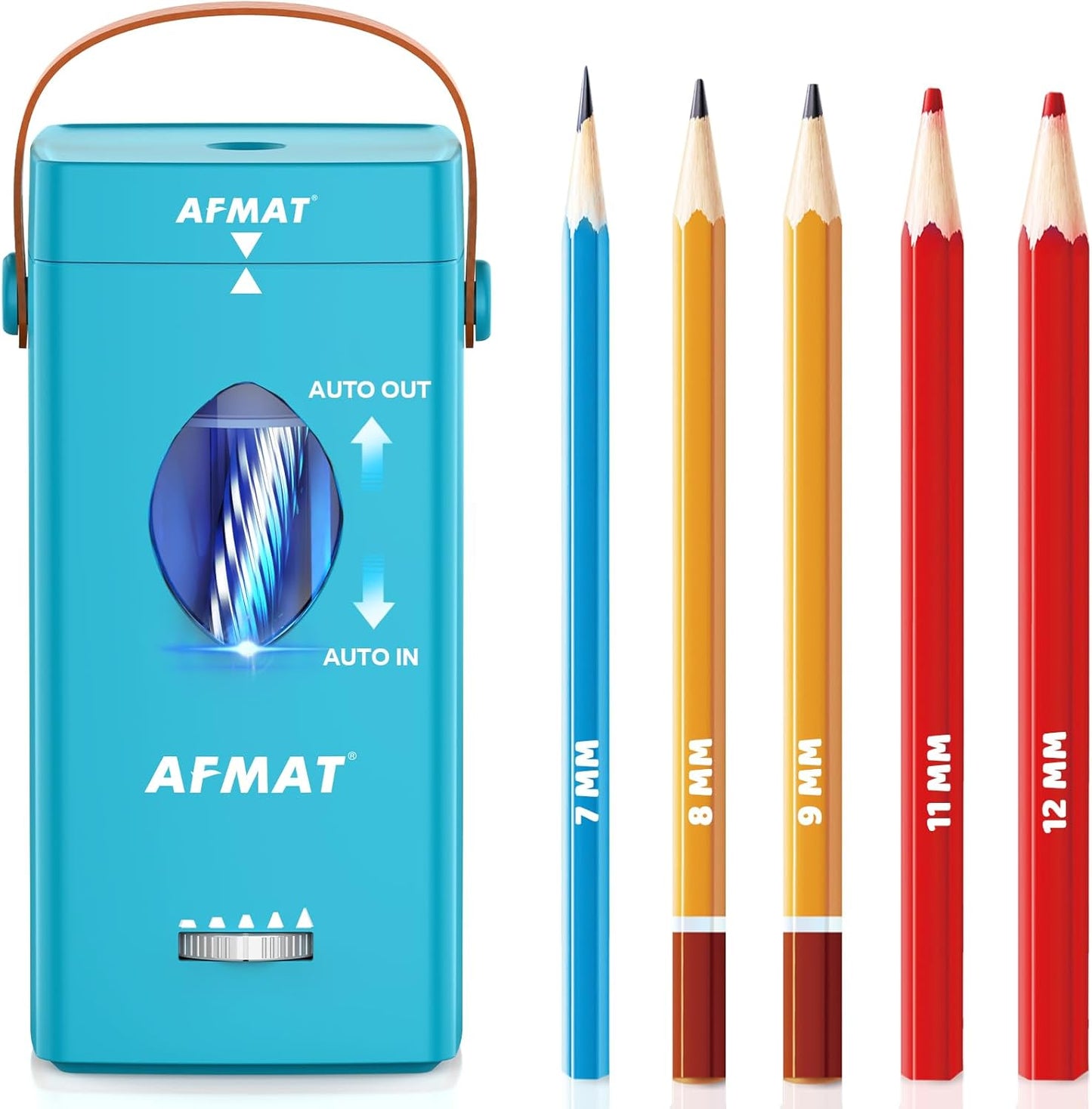 💜Rubybanfit’s Pick💜✅Newest Model With Best Features✅Newly Upgraded Fully Automatic Rechargeable Electric Pencil Sharpener for 6-12mm No.2/Jumbo Pencils, 3X Longer Cutter Life, PSC7PR