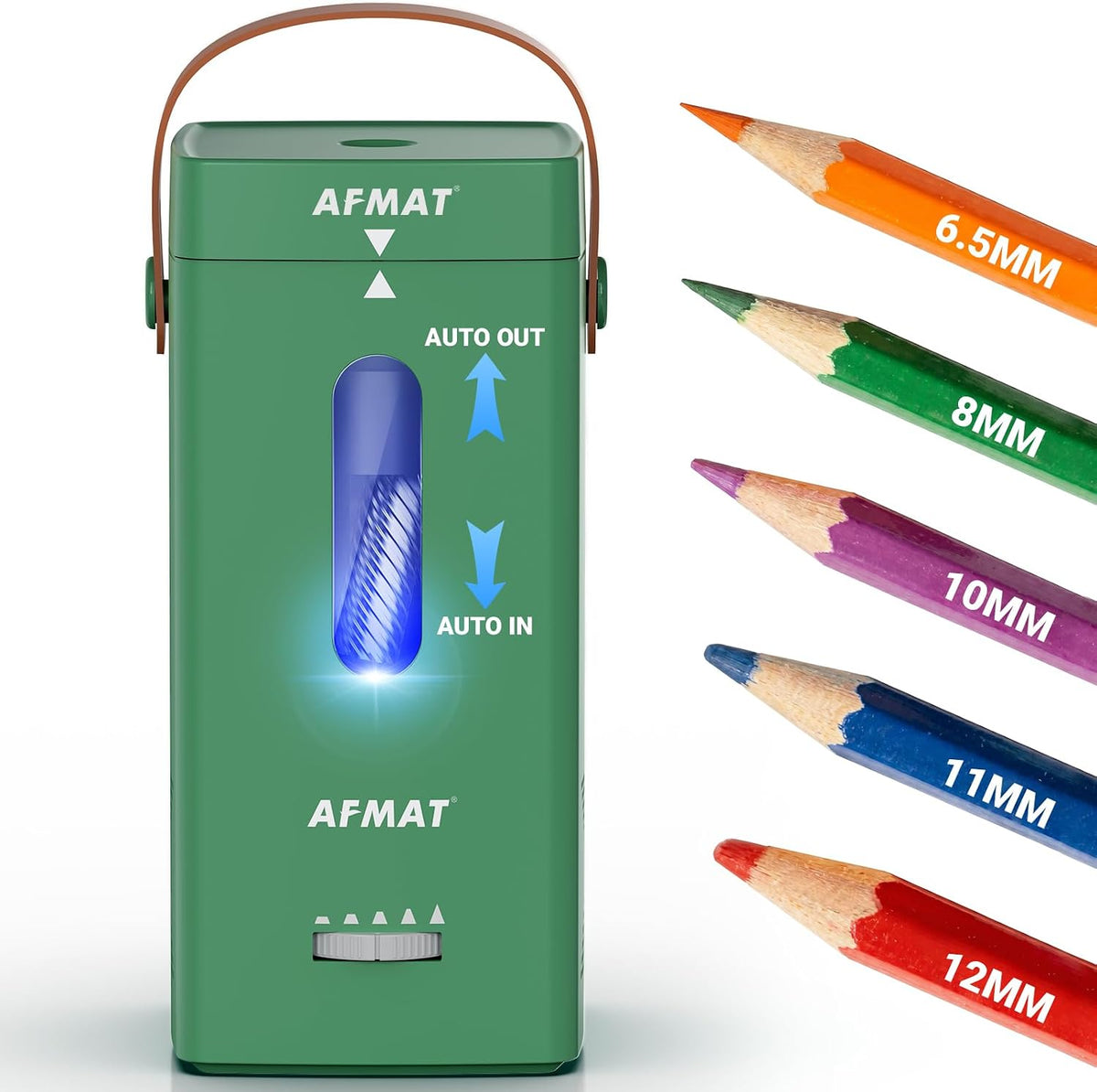 ✅Newest Model With Best Features✅Newly Upgraded Fully Automatic Rechargeable Electric Pencil Sharpener for 6-12mm No.2/Jumbo Pencils, 3X Longer Cutter Life,PSC6GN