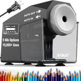 ✅Newest Model With Best Features✅Newly Upgraded Fully Automatic Electric Pencil Sharpener for 6.5-10.5mm No.2/Jumbo/Colored Pencils,3X Longer Cutter Life,PSC4BK