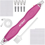 AFMAT Electric Eraser, with 140 Eraser Refills, Rechargeable Pencil Erasers for Artists, Electric Erasers for Drafting, Drawing, Painting, Sketching, Architectural Plans, Detailer Tool EE25(Rose Red)