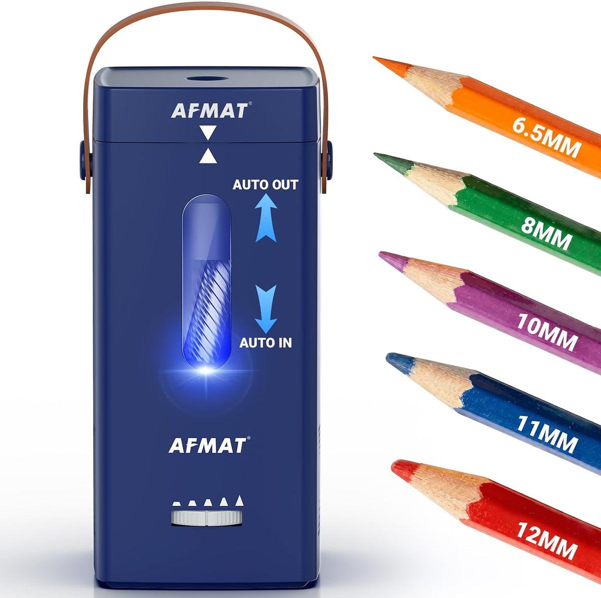 ✅Newest Model With Best Features✅Newly Upgraded Fully Automatic Rechargeable Electric Pencil Sharpener for 6-12mm No.2/Jumbo Pencils, 3X Longer Cutter Life,PSC6BL