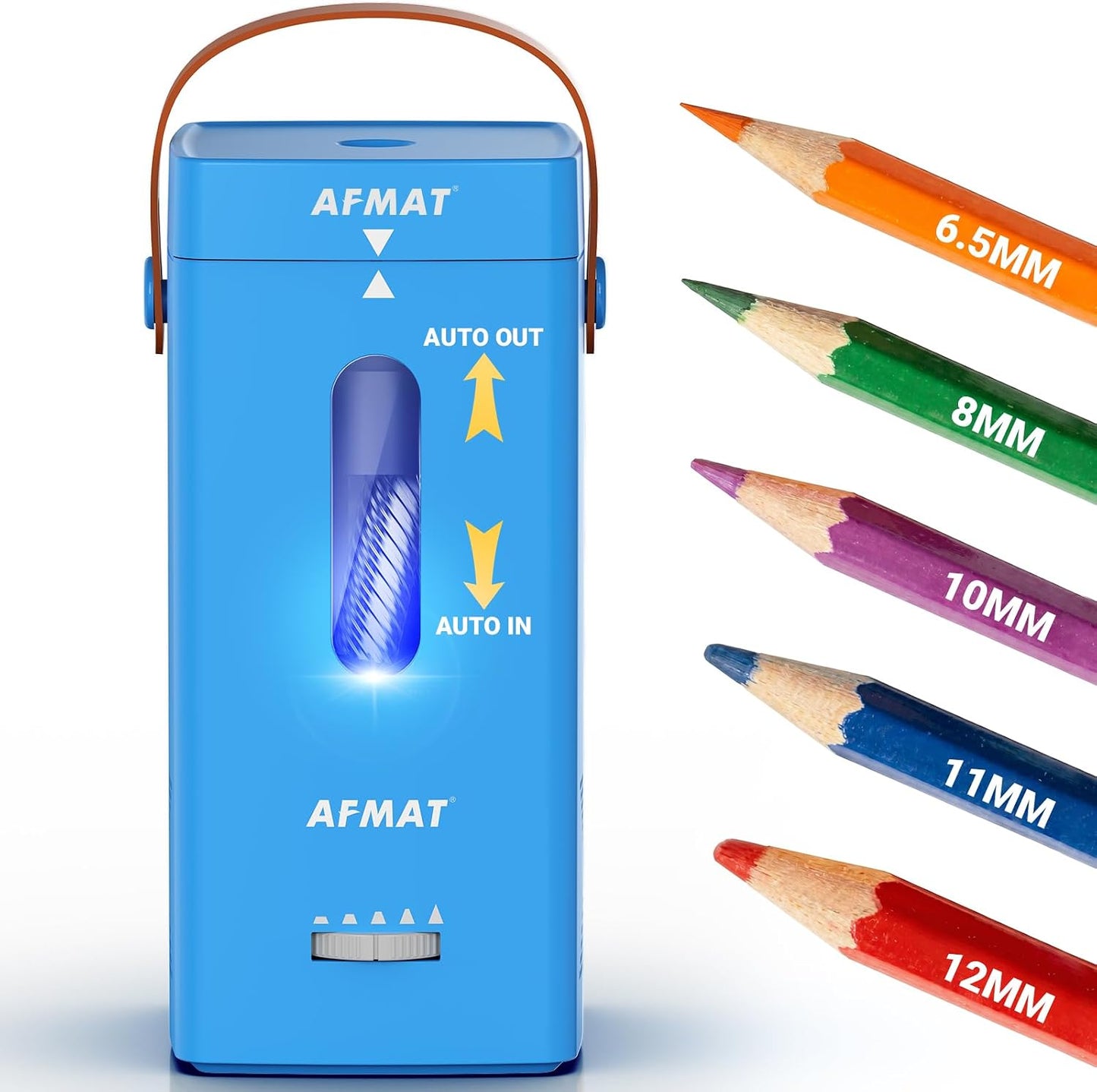 ✅Newest Model With Best Features✅Newly Upgraded Fully Automatic Rechargeable Electric Pencil Sharpener for 6-12mm No.2/Jumbo Pencils, 3X Longer Cutter Life,PSC6BS