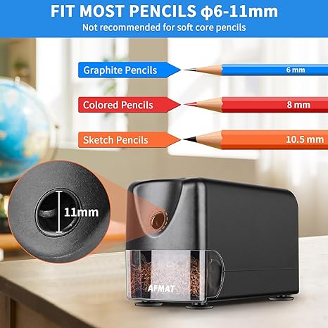 Electric Pencil Sharpener Auto Stop,PSX3BK