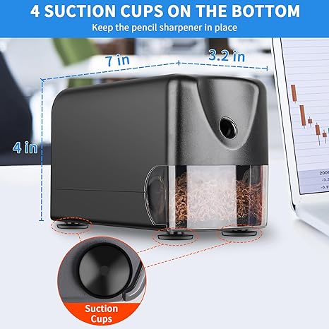 💝Teachers' Favorite Classroom Essentials💝Heavy Duty Electric Pencil Sharpener for Classroom, for 6-11mm No.2/Colored Pencils, Auto Stop, Sharp Point, Save Pencils, Teachers Must Haves,PSX3BK