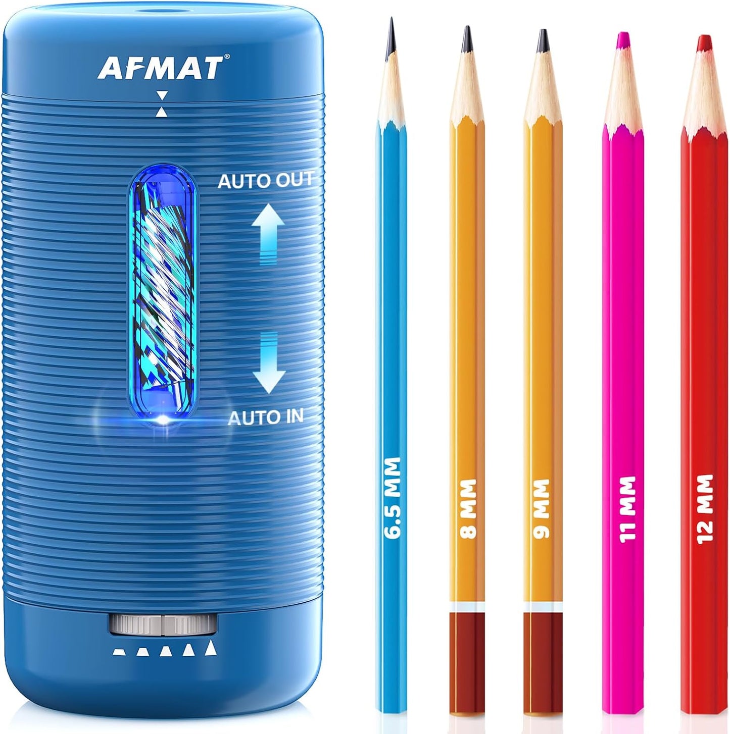 ✅Newest Model With Best Features✅Newly Upgraded Fully Automatic Rechargeable Electric Pencil Sharpener for 6-12mm No.2/Jumbo Pencils, 3X Longer Cutter Life, PSC2BS