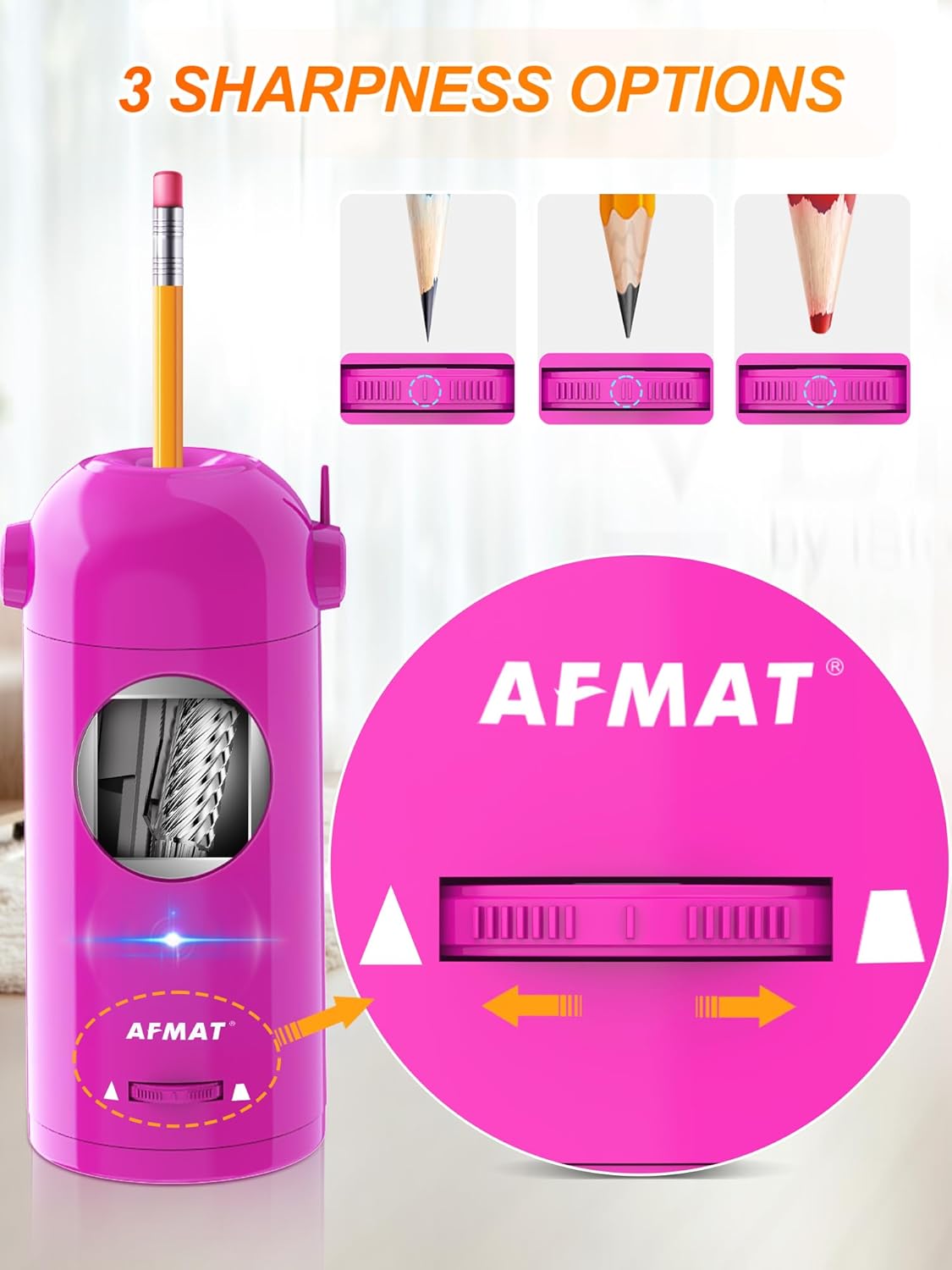 Verfügbar in Italien: AFMAT Vollautomatischer elektrischer Temperamatit mit Inhalt, elektrischer Temperamatit für 7 bis 11,5 mm, tragbar und sicher, tragbarer Temperamatit für Zuhause, Büro, Schule, Modell: PSX5 (Grün) 