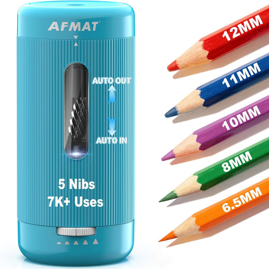 Newly Upgraded Fully Automatic Rechargeable Electric Pencil Sharpener, 3X Longer Cutter Life,PSC3CY