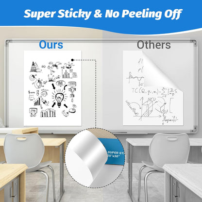 AFMAT Sticky Easel Pads, 25 in x 30 in Flip Chart Paper for Teachers,30 Sheets/Pad, 4 Pads, AFEP34BL