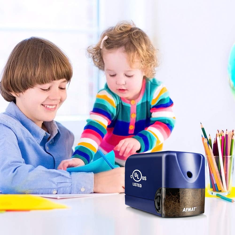 AFMAT PS28 Electric Pencil Sharpener, Heavy Duty Colored Pencil Sharpeners for Classroom,Home,PS28