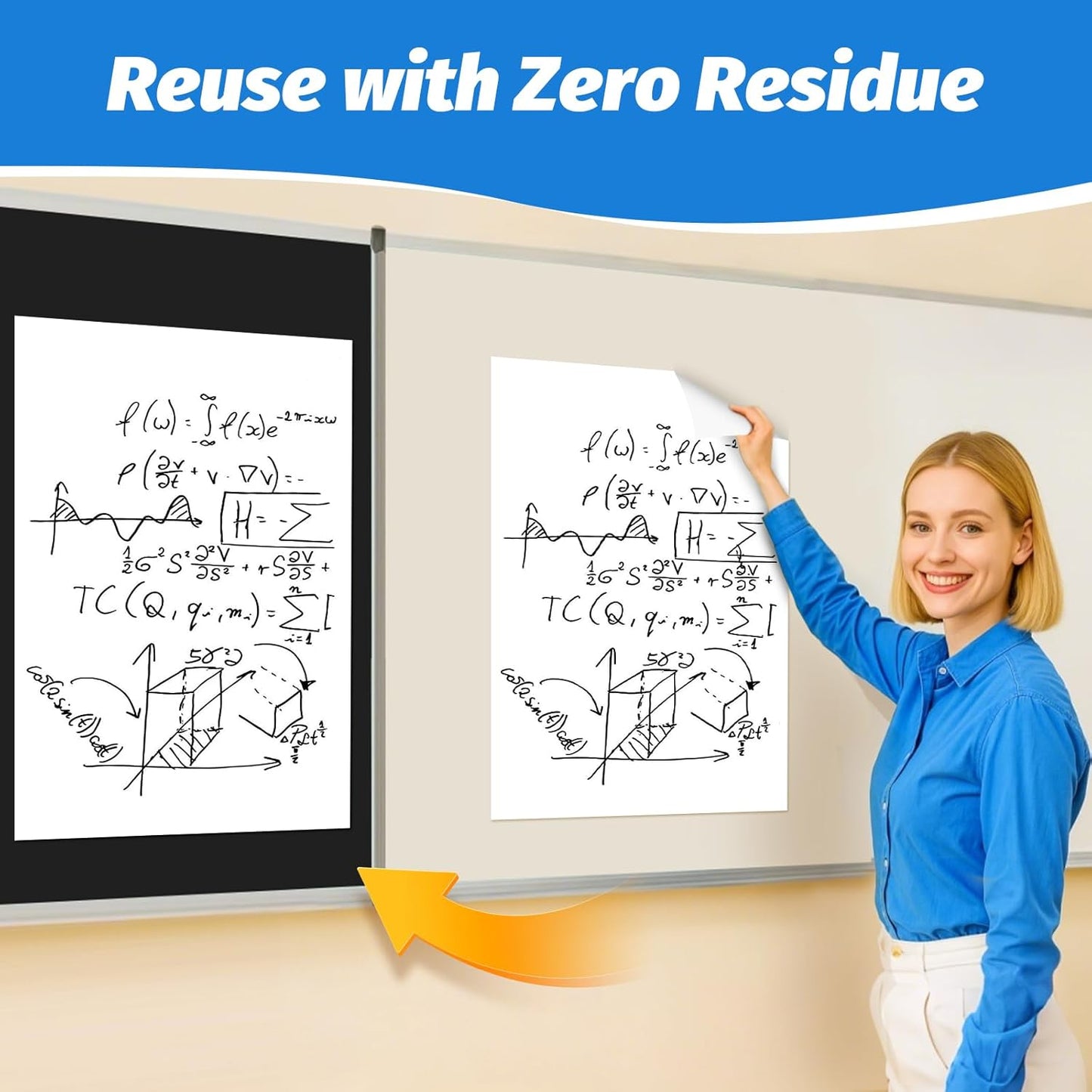 AFMAT Sticky Easel Pads, 15 in x 18 in Flip Chart Paper for Teachers, Ink Bleed-Through Resistant Easel Paper for Office/Classroom/Whiteboard/Wall/Windows, 30 Sheets/Pad, 3 Pads,Model:AFEP13BL