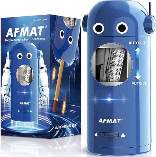 AFMAT PSX5RB Fully Automatic Robot Electric Pencil Sharpener for Colored Pencils 7-11.5mm,PSX5BLRB
