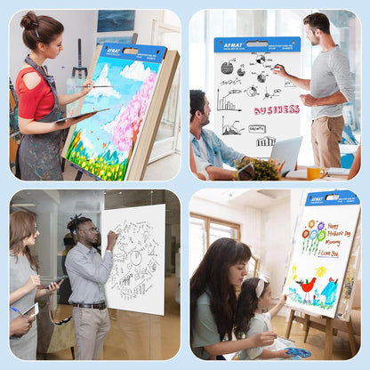 AFMAT Sticky Easel Pads, 15 in x 18 in Flip Chart Paper for Teachers, Ink Bleed-Through Resistant Easel Paper for Office/Classroom/Whiteboard/Wall/Windows, 30 Sheets/Pad, 3 Pads,Model:AFEP13BL