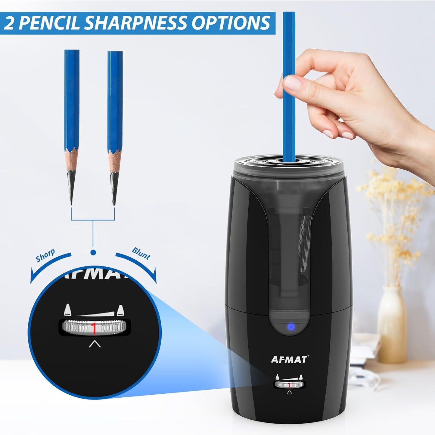 Electric Rechargeable Long Point Pencil Sharpener for Artist,PS29
