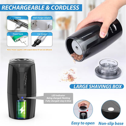 Electric Rechargeable Long Point Pencil Sharpener for Artist,PS29