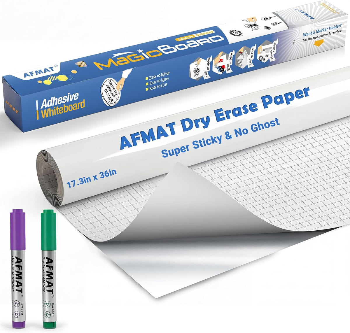 AFMAT White Board Dry Erase Paper, 36